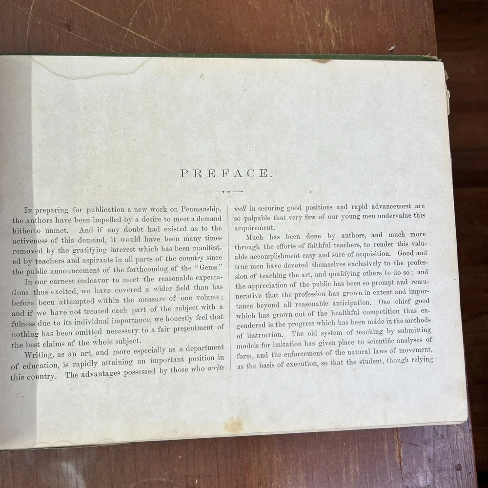 Antique Gems Of Penmanship Williams And Packard 1866 Calligraphy Book